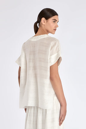 Ivy V-Neck Blouse | Off White