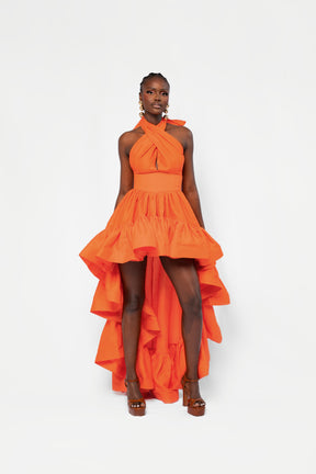Linen AMA Hi-low Dress