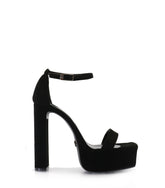 Sleek Black Suede Platforms Cande