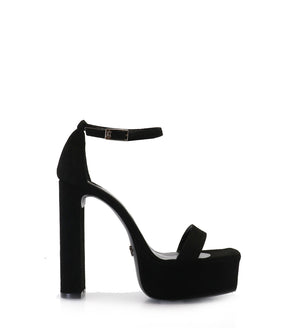 Sleek Black Suede Platforms Cande