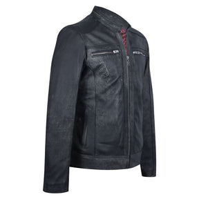 Mottled leather jacket