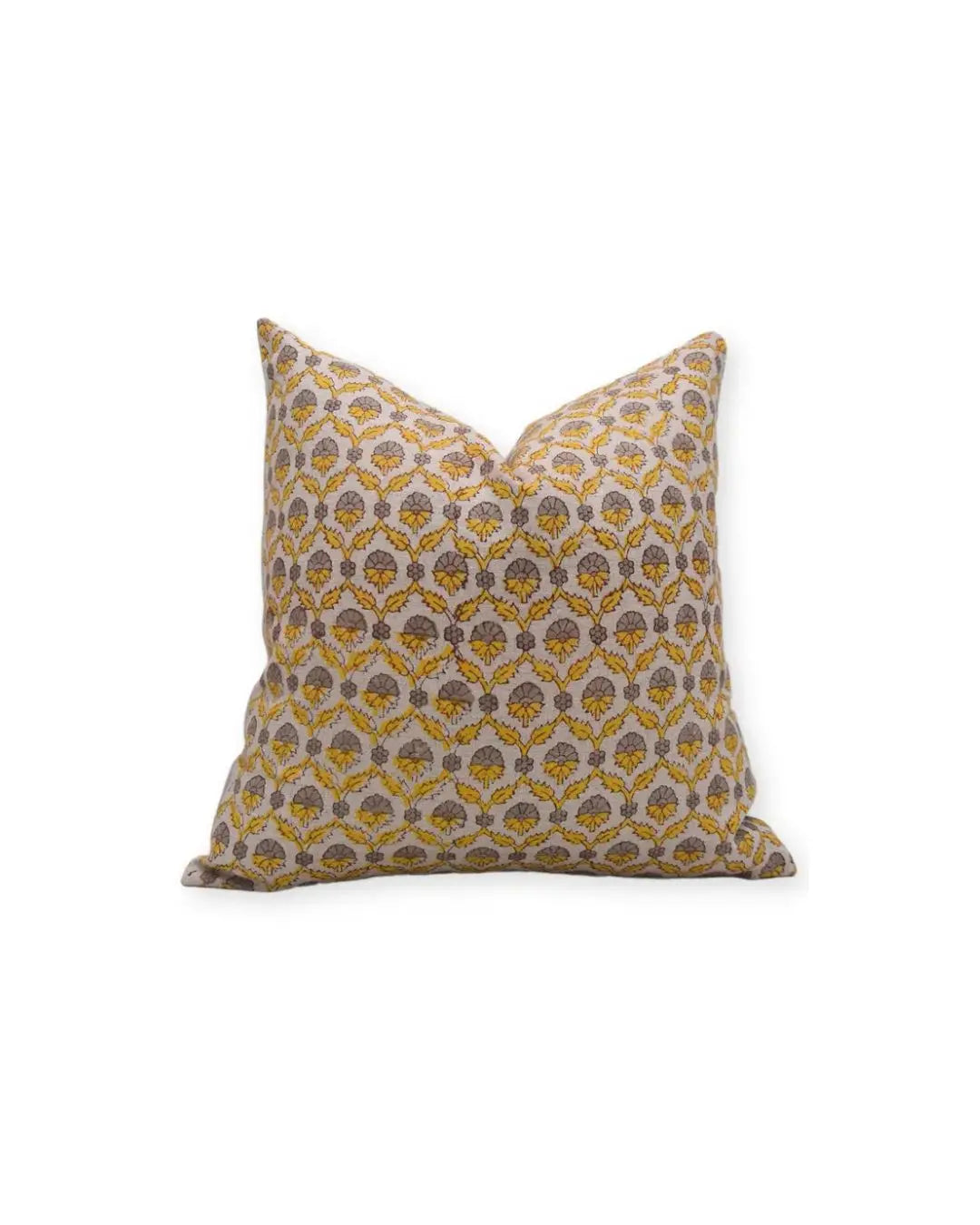 Beautiful Hand Made Block Print Pure Linen Cushion Cover - Shehnaaz