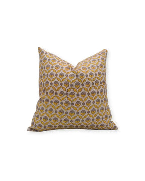 Beautiful Hand Made Block Print Pure Linen Cushion Cover - Shehnaaz