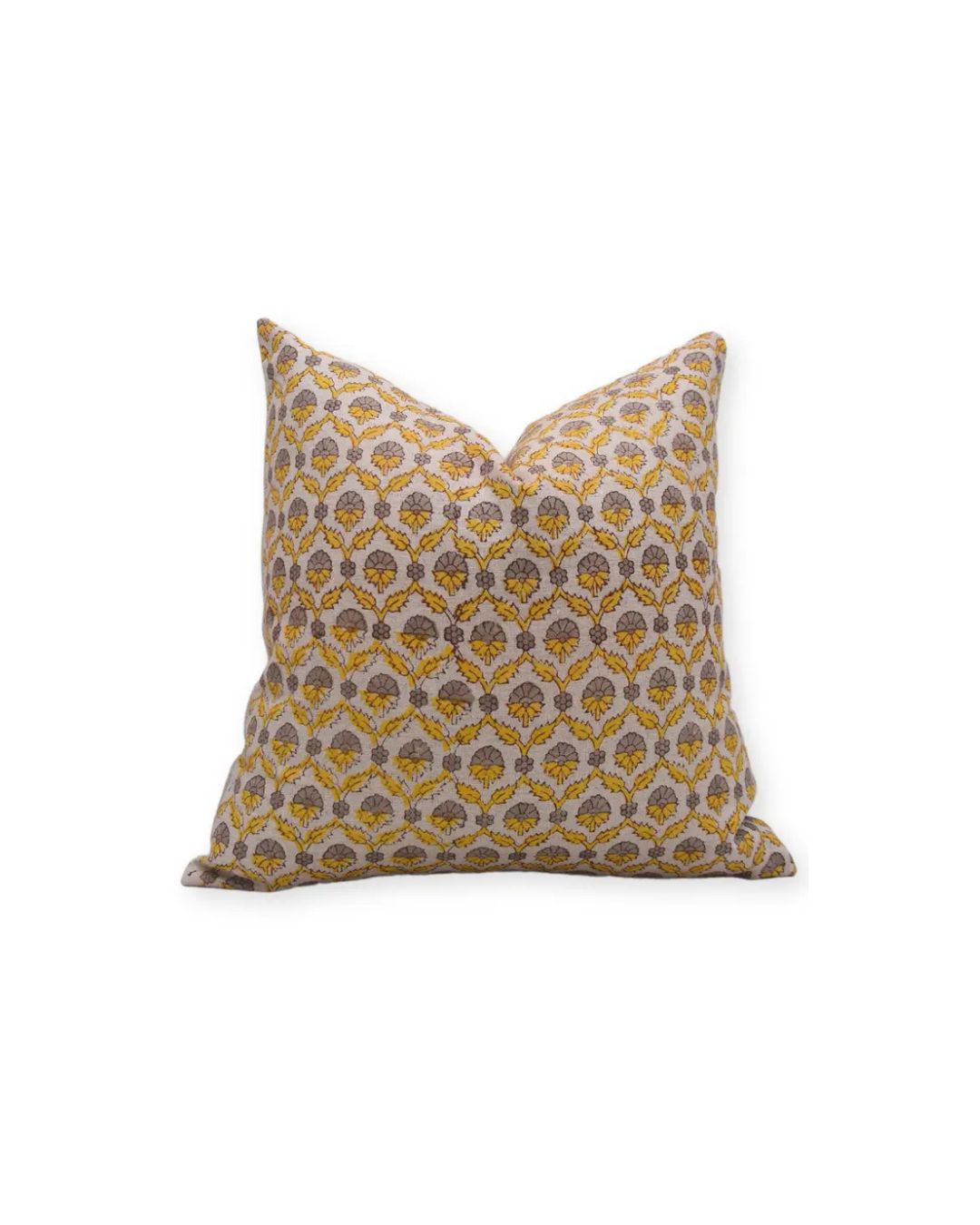 Beautiful Hand Made Block Print Pure Linen Cushion Cover - Shehnaaz