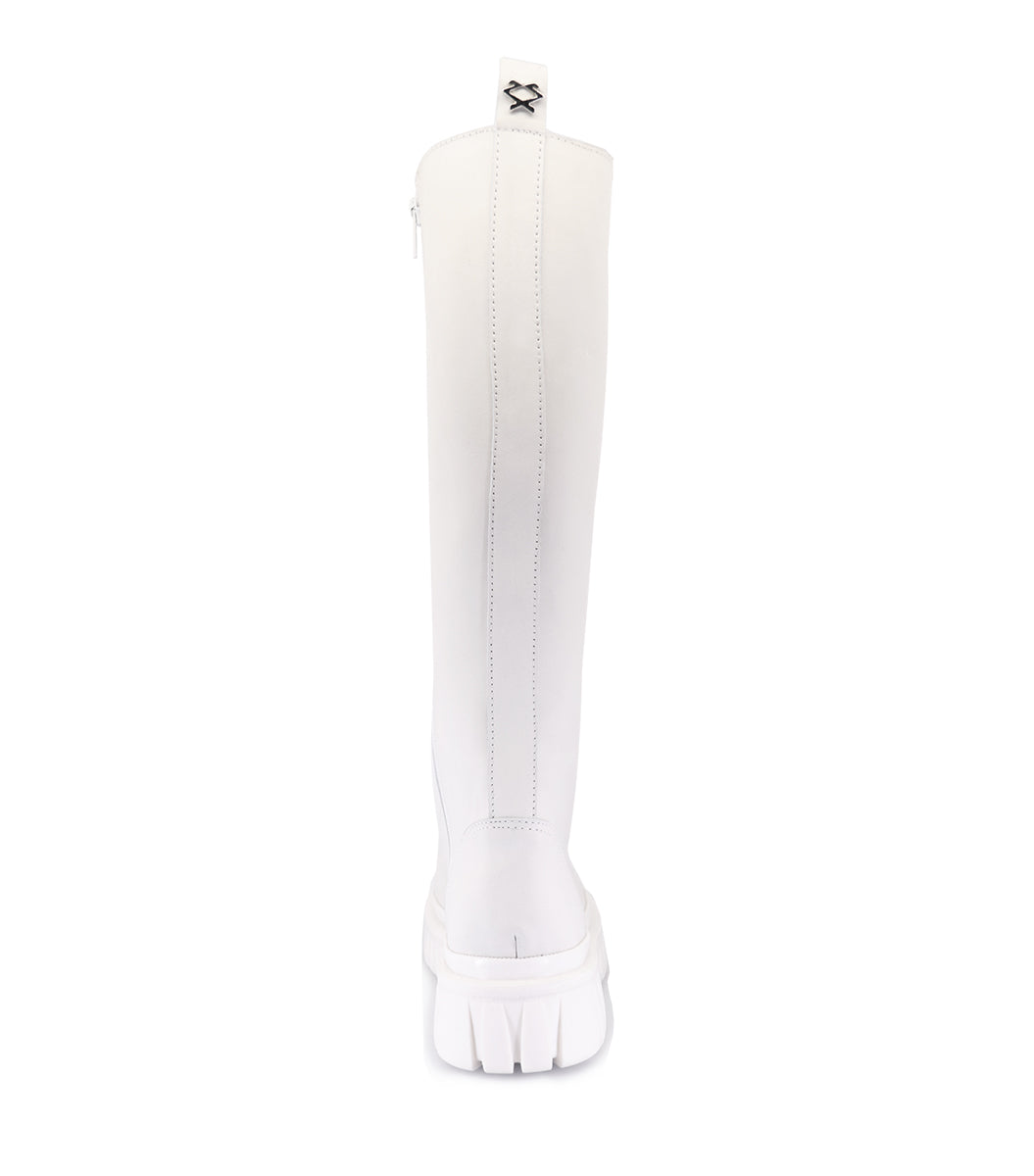 White High-Top Combat Boots Holli