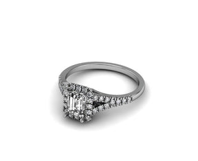 Emerald Diamond Love Ring