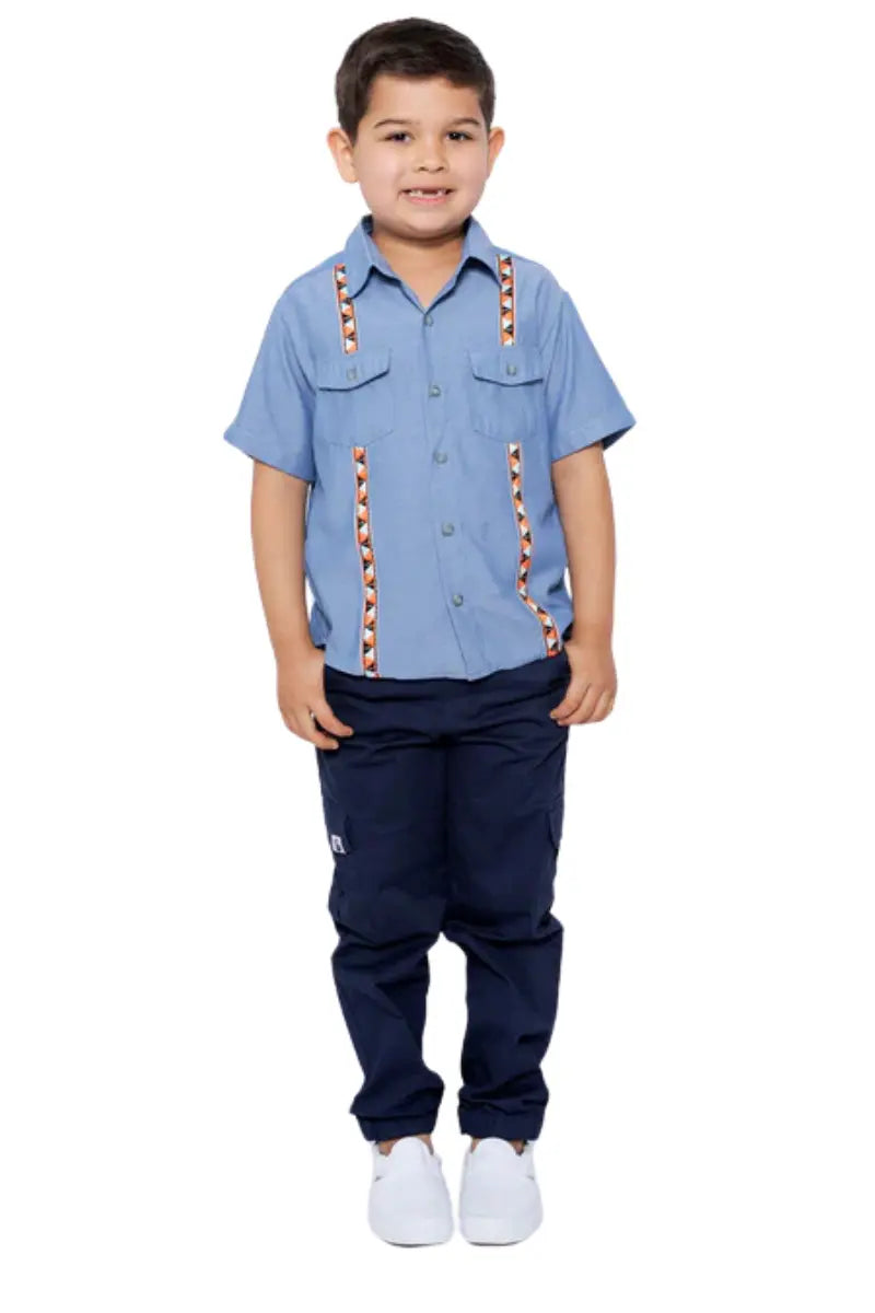 Mixed Up Clothing Boys Relaxed Fit Drawstring Cargo Jogger Pants Blue