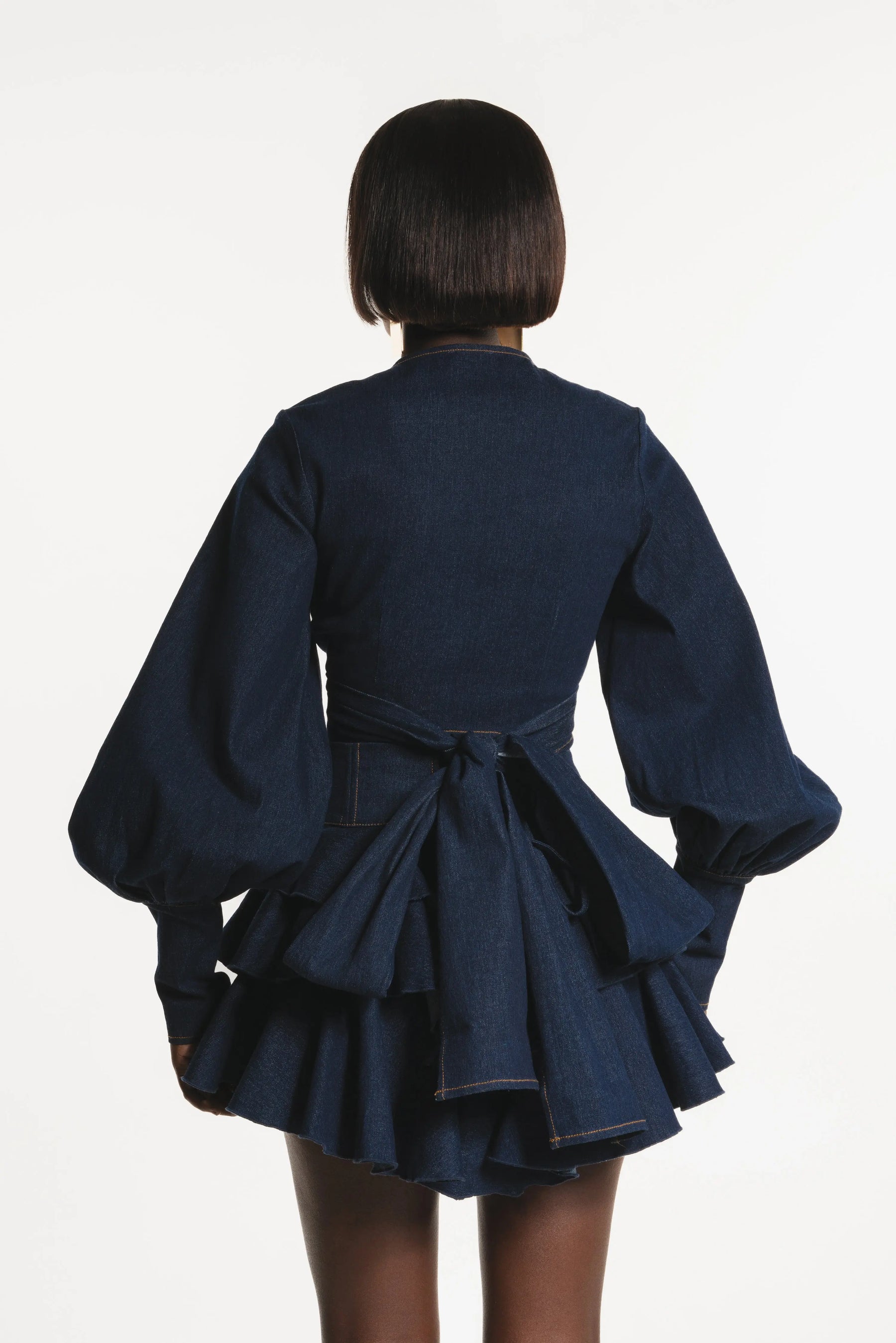 Denim Dana Wrap top