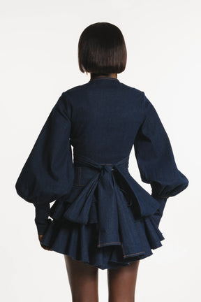 Denim Dana Wrap top