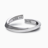 Lilo Ring in Silver And Black Rhodium