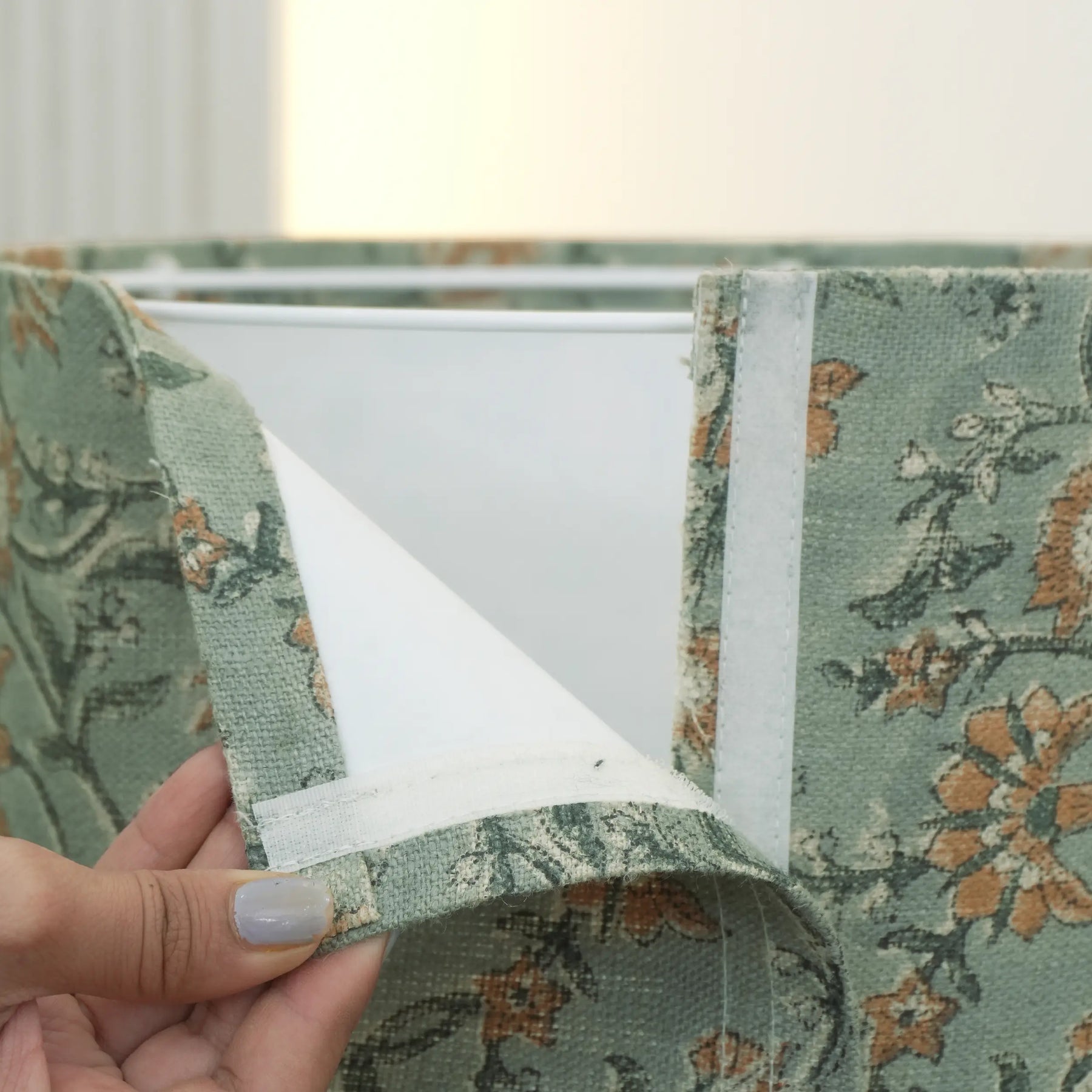 Home Decor Hand Block Print Thick Linen Lampshade – Nayab
