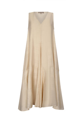 Lenox Godet Dress | Vanilla