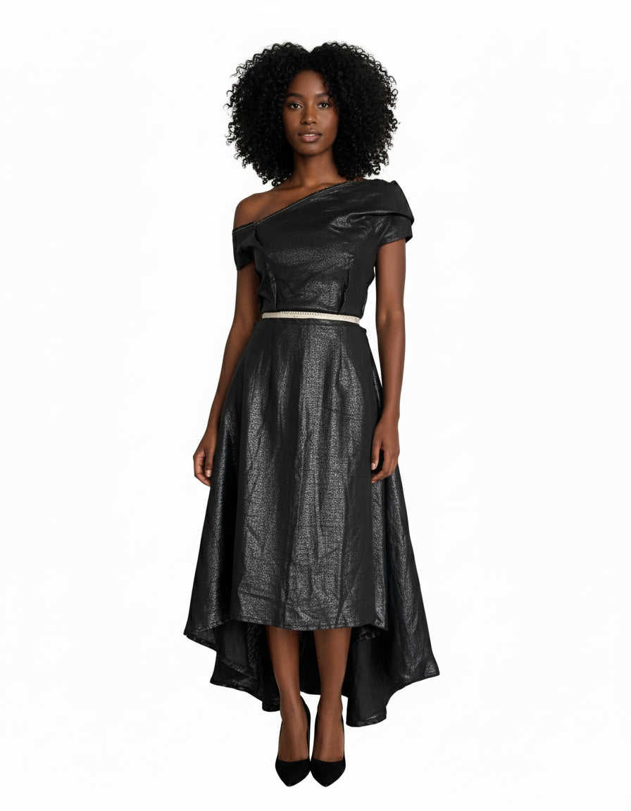 Shimmering Black Linen Co-ord