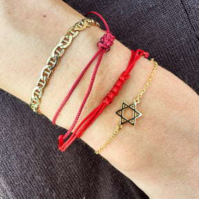 Gold Jewish Charm Bracelet