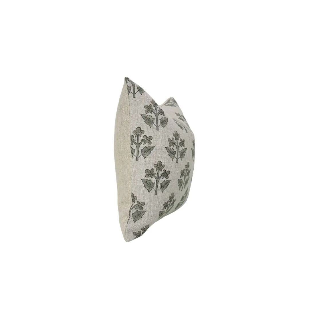 Traditional Block Print Boho Thick Linen Pillow Cover- Chahat
