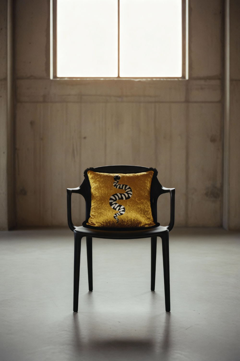 Serpiente Crushed Velvet Throw Pillow