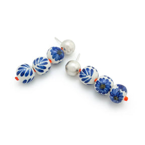 CARMEN Ceramic and Silver Sphere Earrings