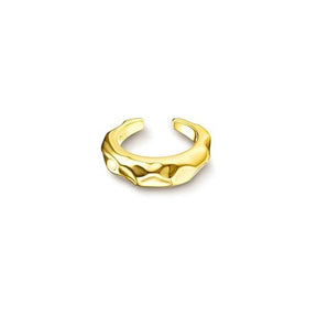 Gold Textured Modern Ear Cuff