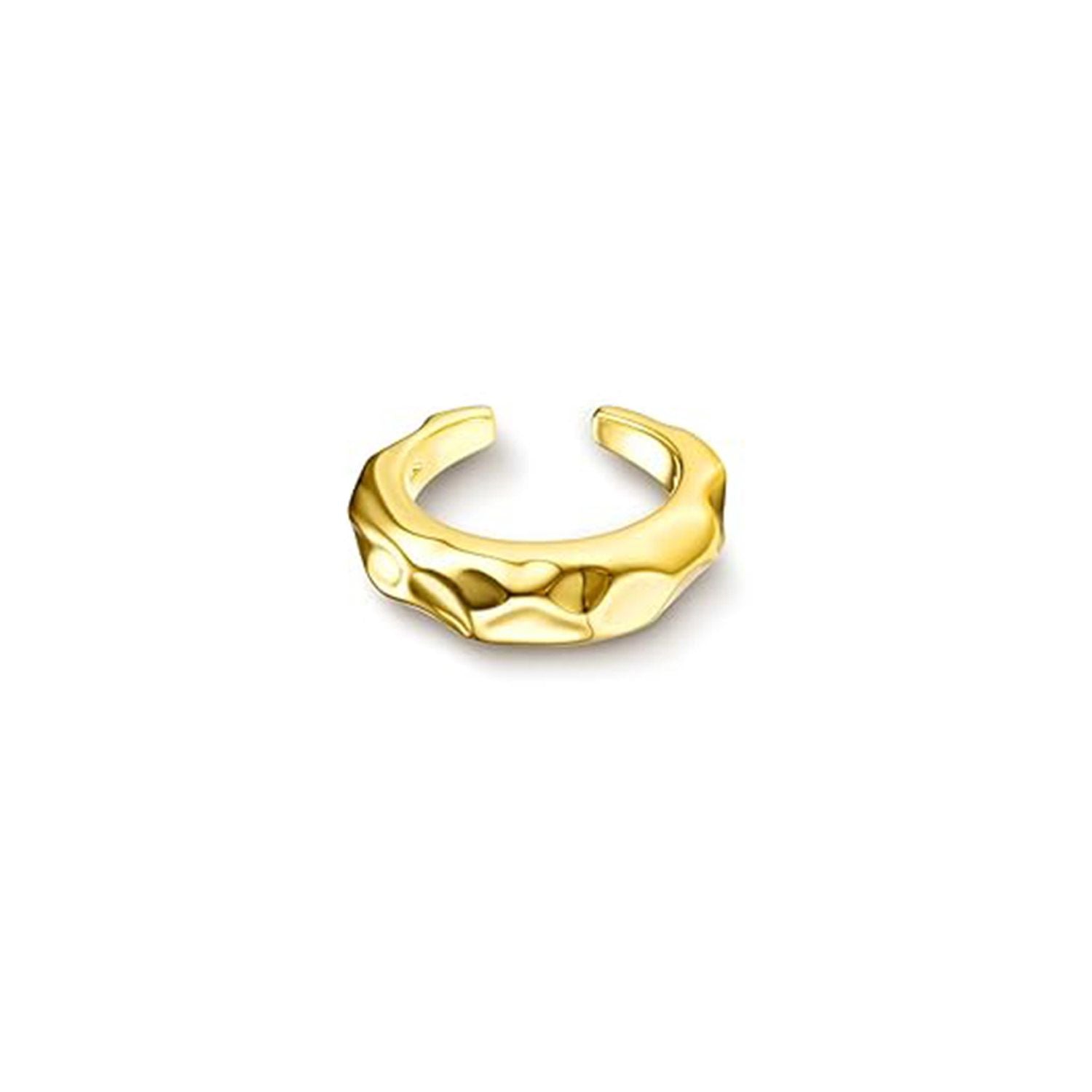 Gold Textured Modern Ear Cuff