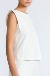 Regina Pima Cotton Knit Top | White