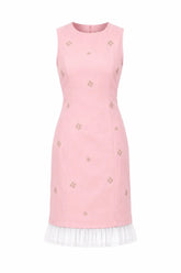 Sparkle Shift Dress - Blush Pink