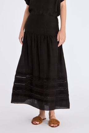 Luanda High-Waist Midi Skirt