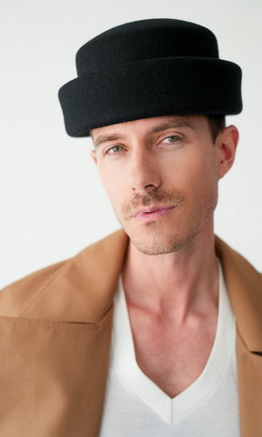 London Pillbox Hat - Black