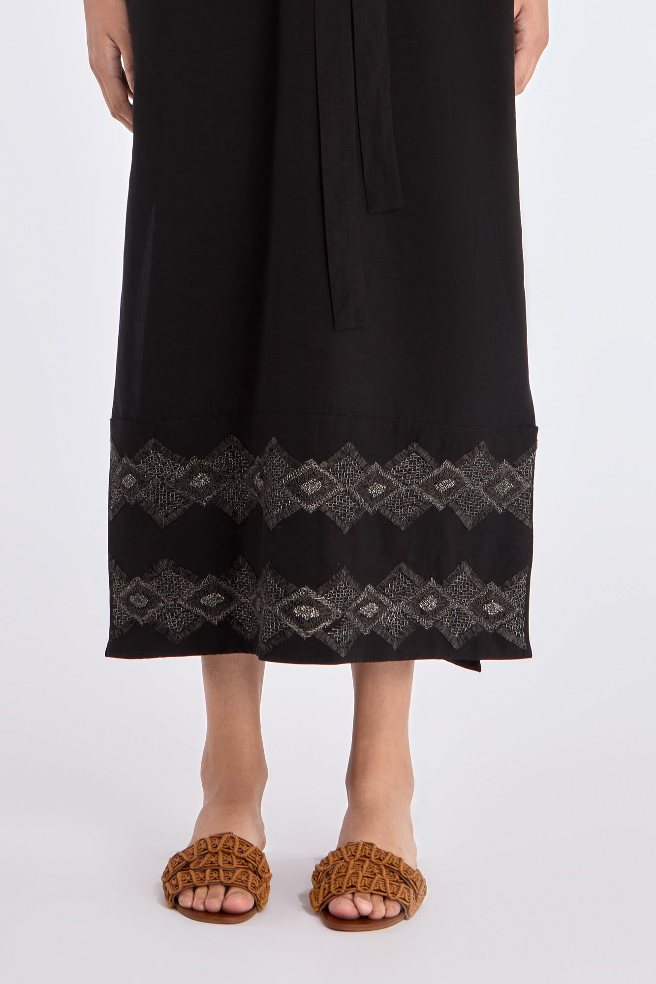 Denver Artisan Embroidered Dress | Black