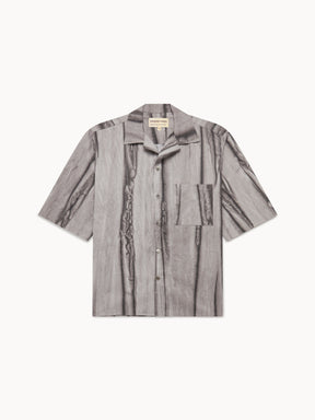 Virunga Black Sun-Faded Camp Collar Shirt