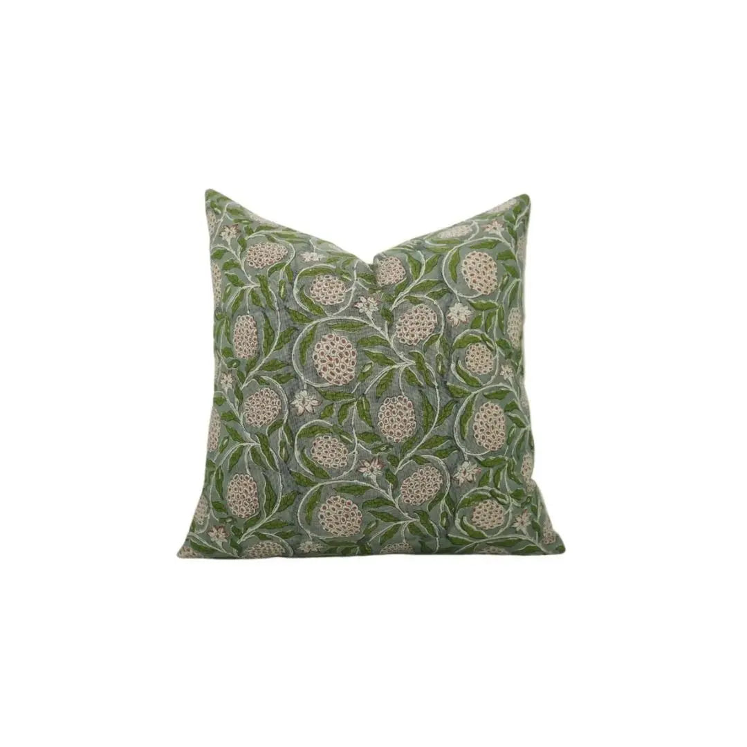 Handcrafted India Block Print Boho Pure Linen Pillow Cover- Merakhi