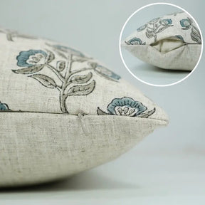 Classic Boho Hand-Made Block Viscose Linen Pillow Cover- Beal Patra