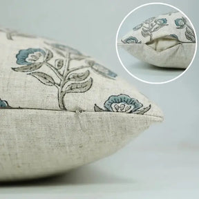 Classic Boho Hand-Made Block Viscose Linen Pillow Cover- Beal Patra