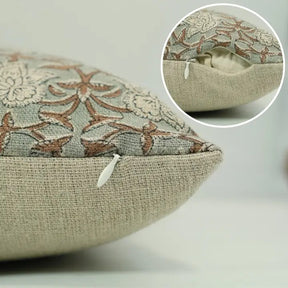 Boho Handmade Block Print Thick Linen Pillow Cover- Chudamani