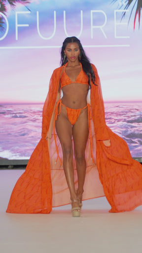 IZA ORANGE Reversible Bikini Top