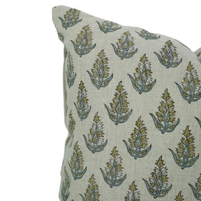 Boho Block Print Pure Linen Pillow Cover - Kanak Buti