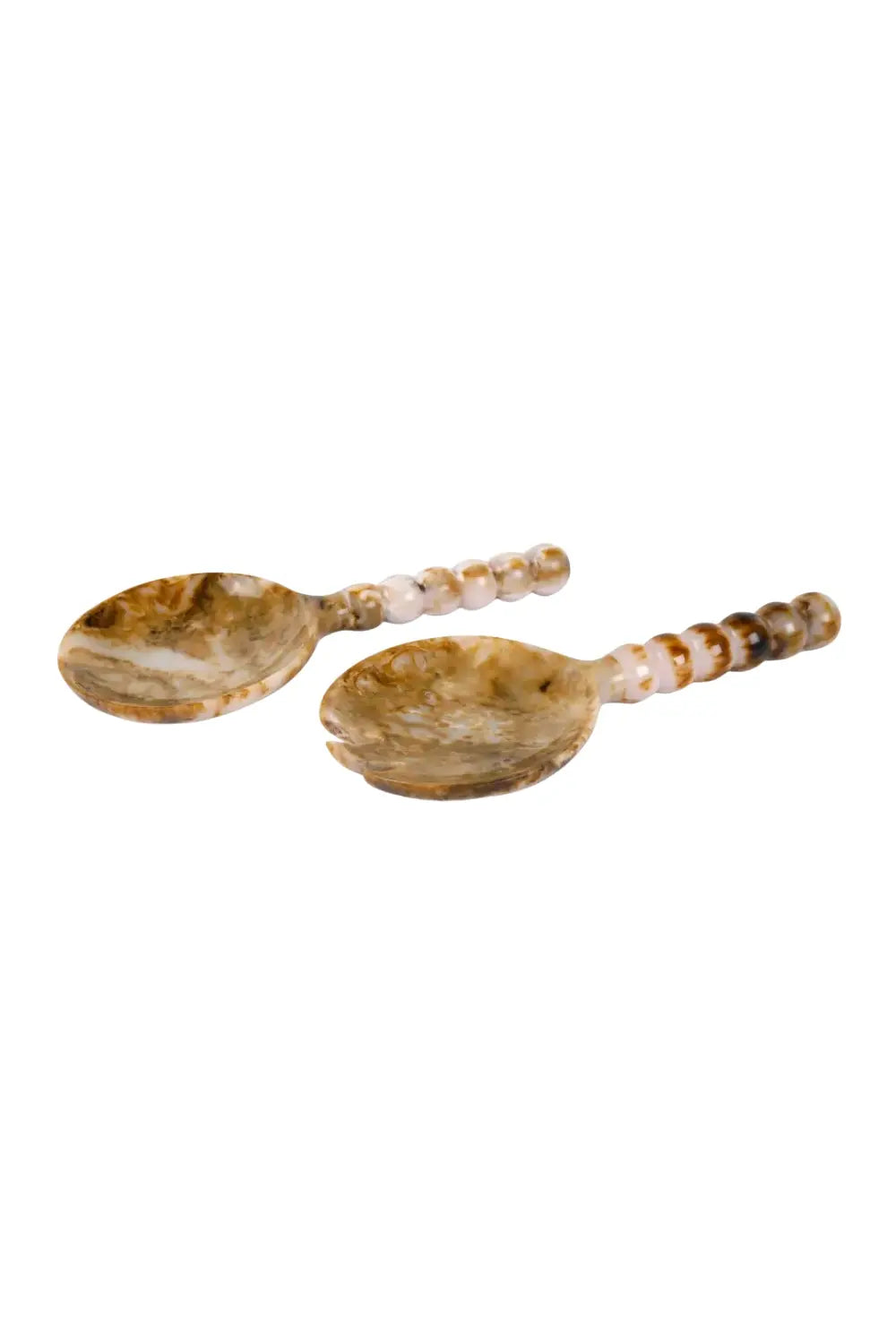 Resin Salad Server-brown (set Of 2), 4.10 X 8.75 Inches