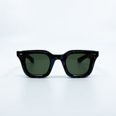 Zid Sunglasses with Azurite Frame & Green Lens