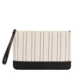 DEFNE - Black Leather Summer Clutch