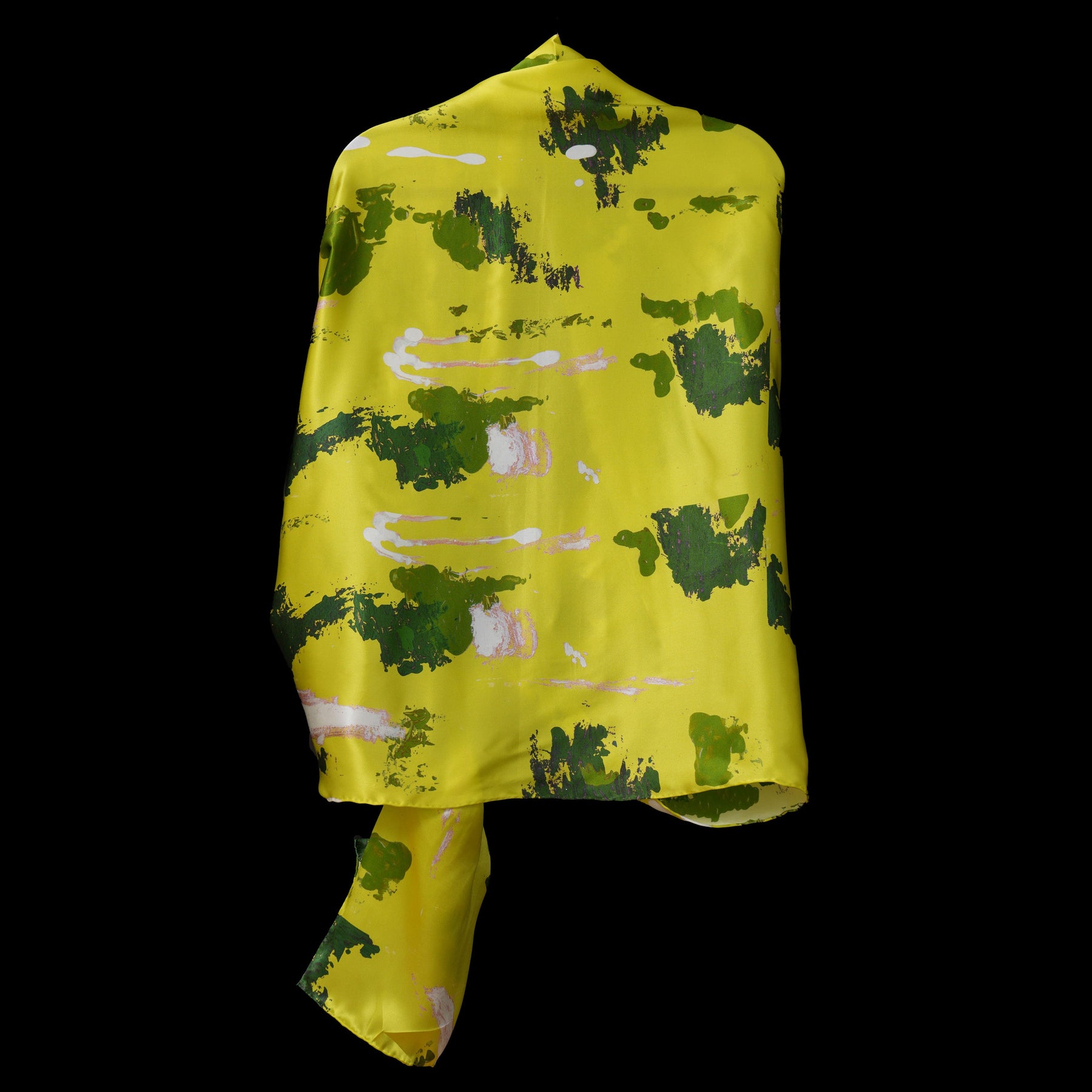 Yellow Green Wall Splash Wrap Scarf