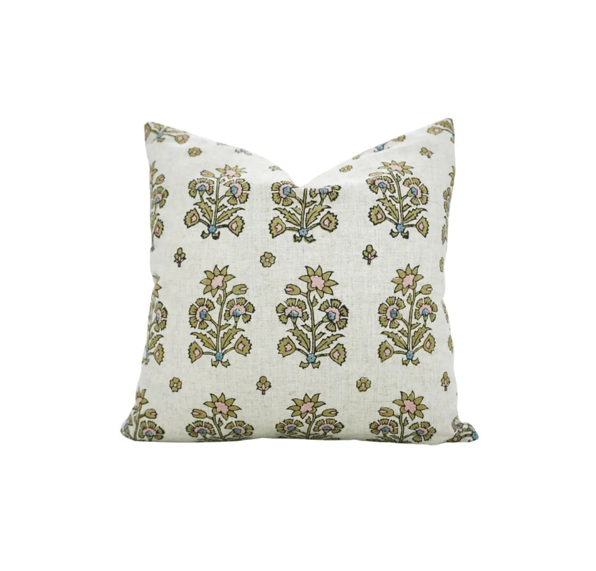 Crafted Hand Block Printed Design Viscose Linen Pillow Cover - Sadabahar