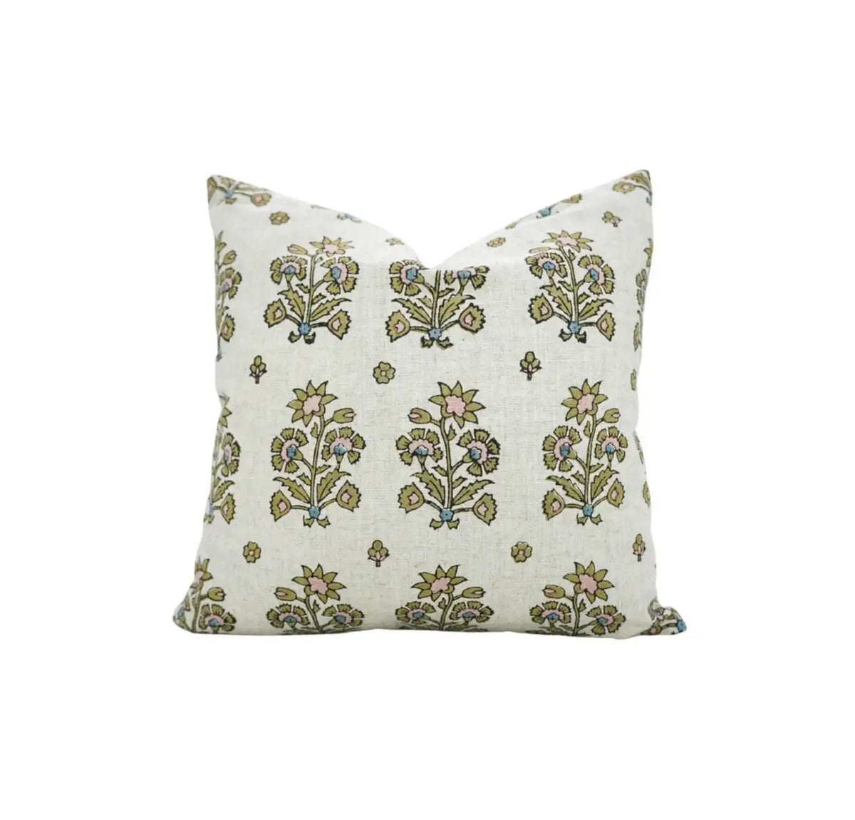 Crafted Hand Block Printed Design Viscose Linen Pillow Cover - Sadabahar