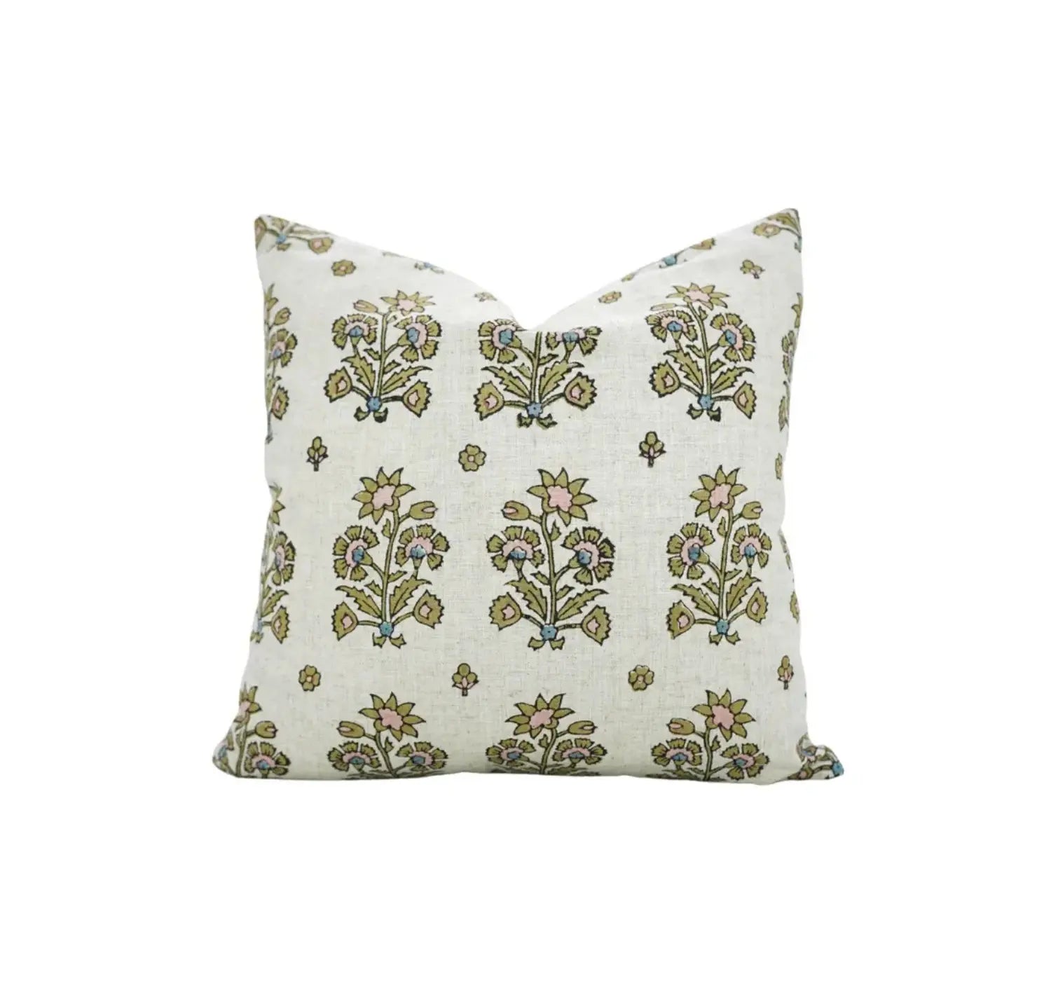 Crafted Hand Block Printed Design Viscose Linen Pillow Cover - Sadabahar