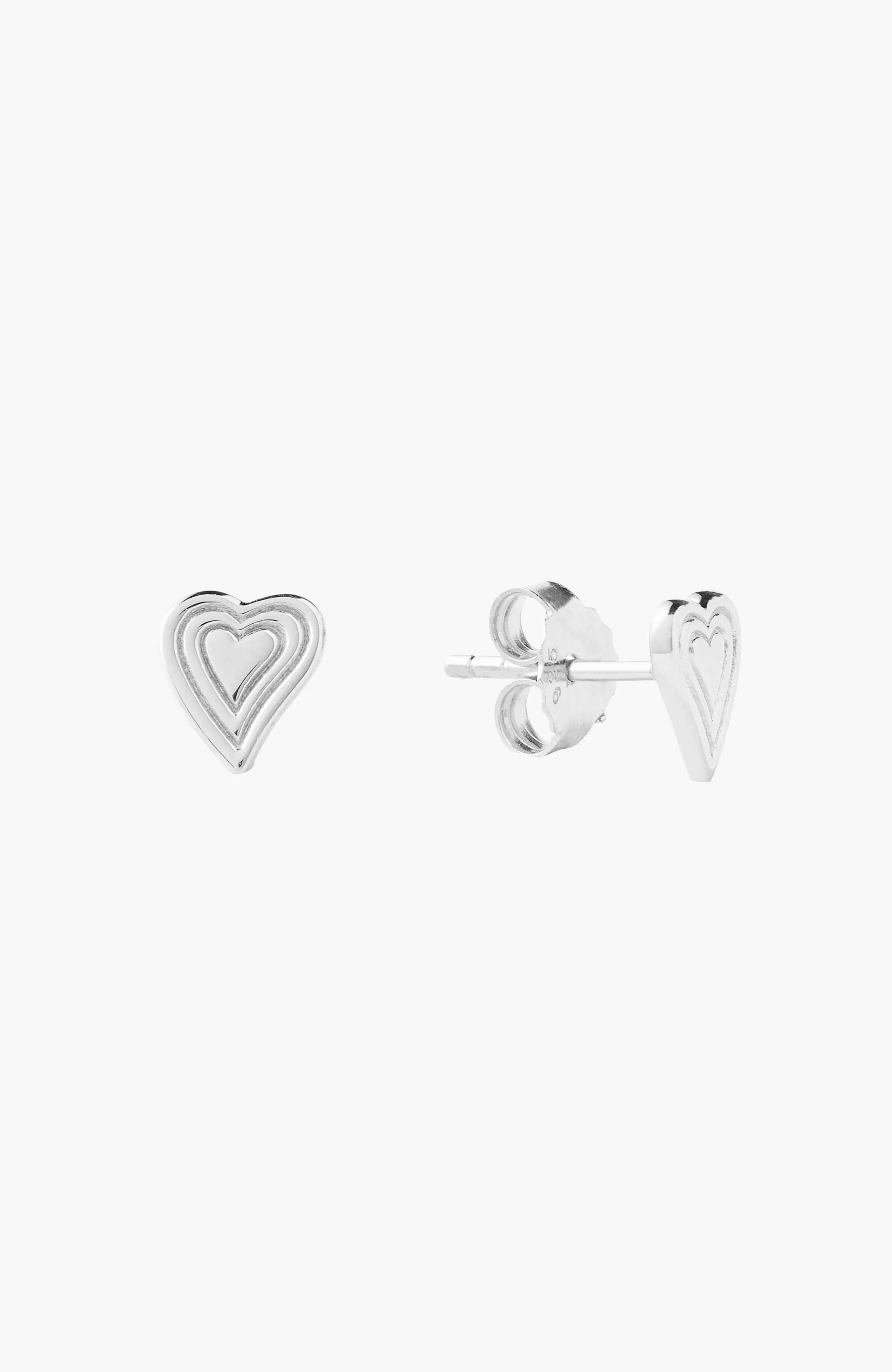 Emanate Love Heart Stud Earrings