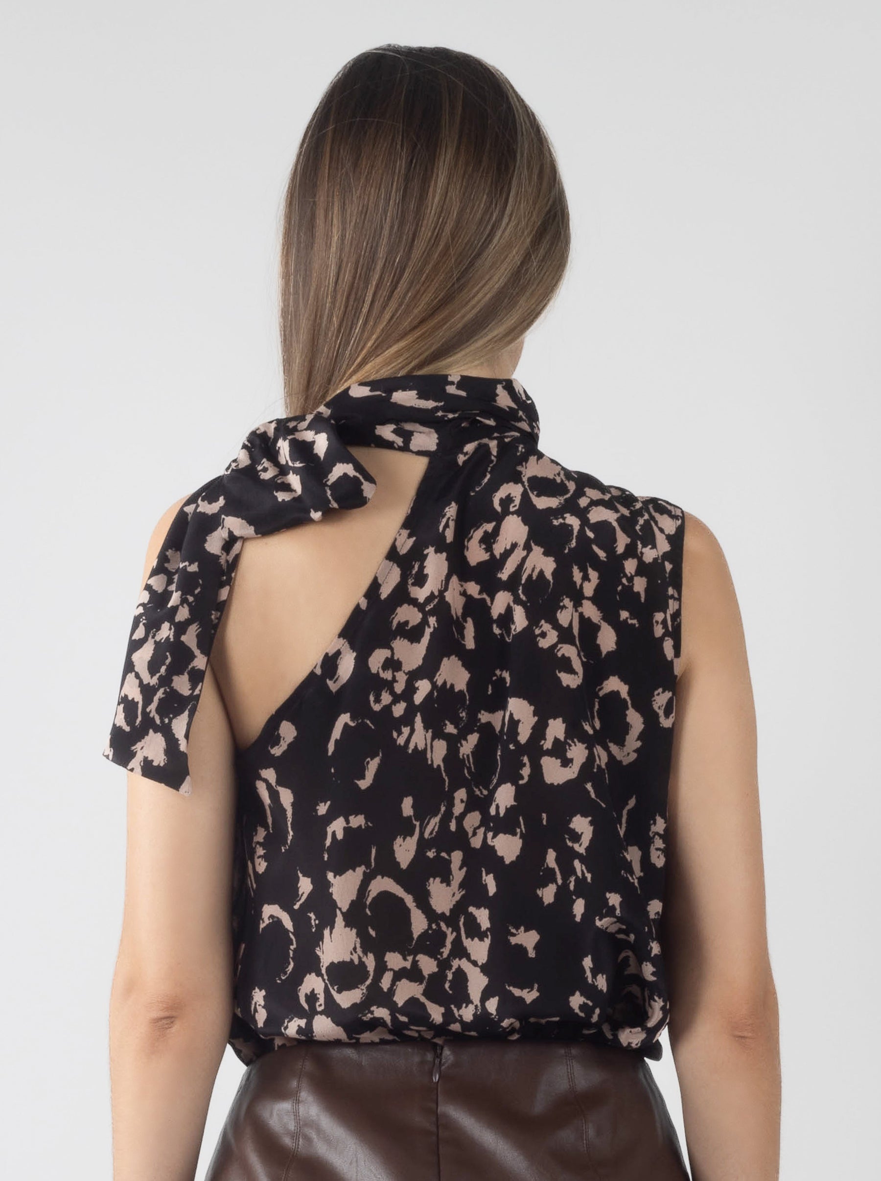 Ade One-Shoulder Silk Top