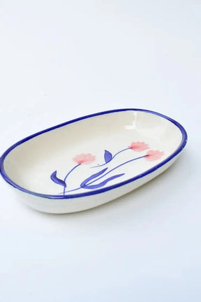 Handmade Ceramic Serving Bowl - Camellia, 1.5 X 8 X 4 Inches (set Of 2)