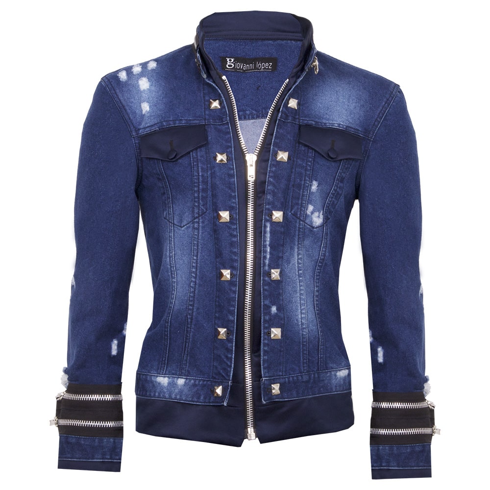 Zippered jean jacket