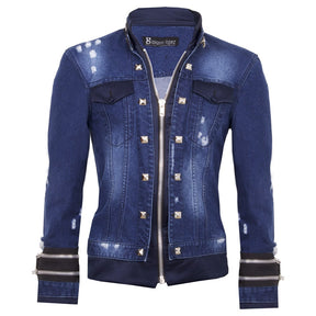 Zippered jean jacket