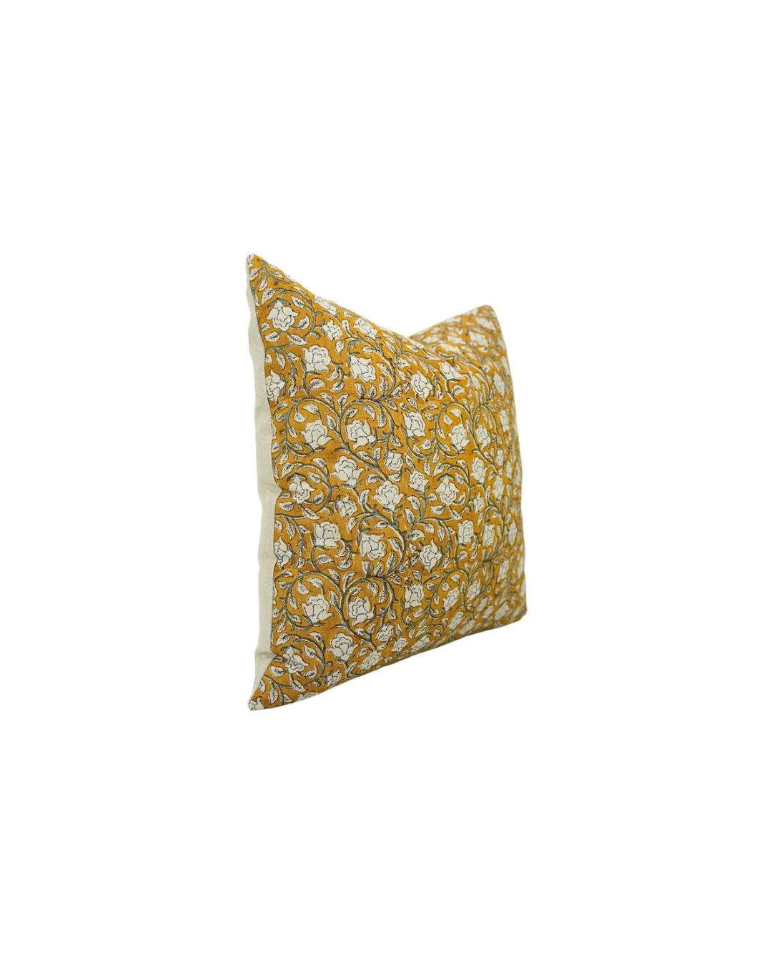 Boho Decor Hand-carved Block Printed Boho Pure Linen Pillow Cover- Amritvela