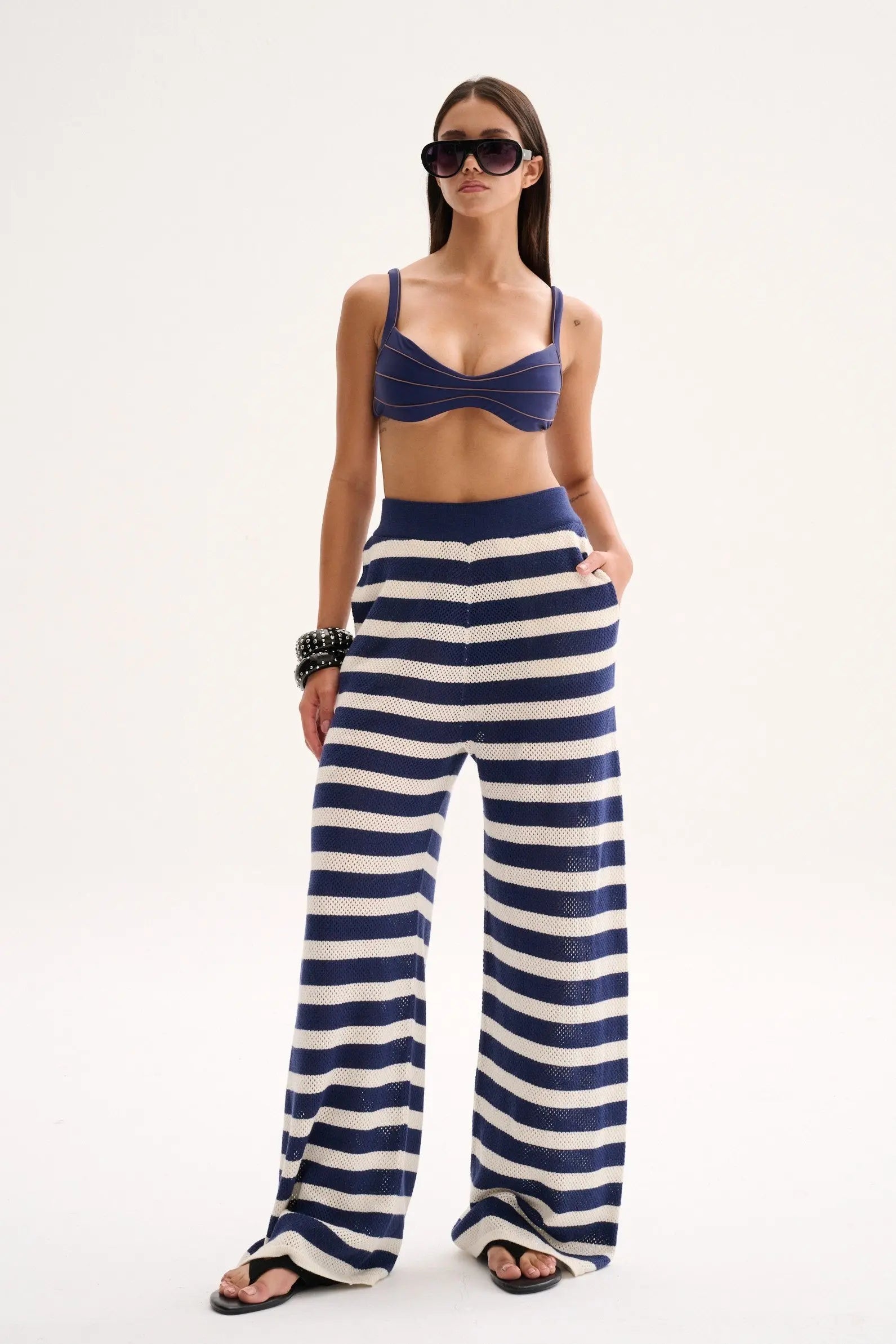 Aurora Bottoms Print Azul