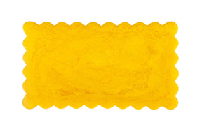 Scallop Rectangular Resin Cheese Board – Mustard , 14 Inches